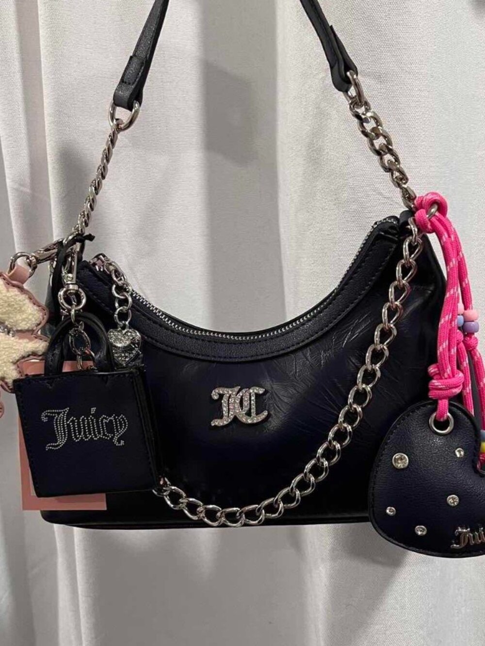 juicy couture “juicify” shoulder bag in regal blue y2k NWT city bag